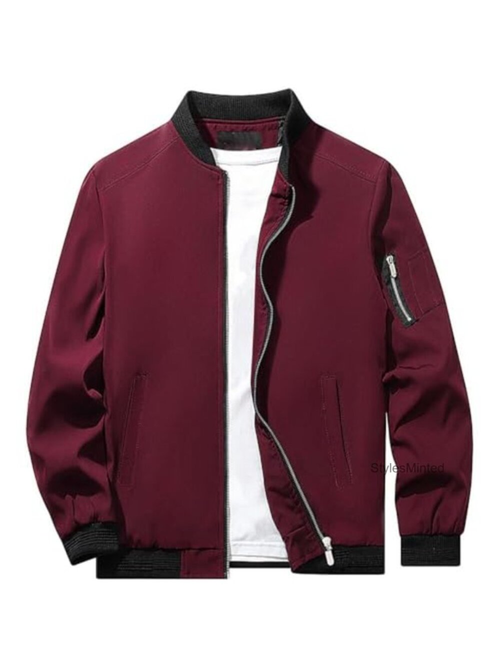 Slim Fit Lightweight Softshell Flight Bomber Jacket